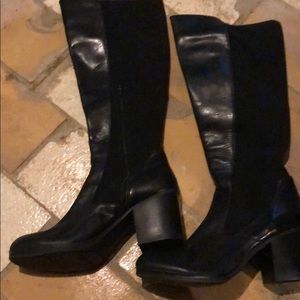 Nine West black tall boots